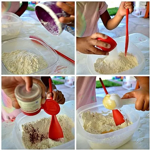 process of making apple play dough