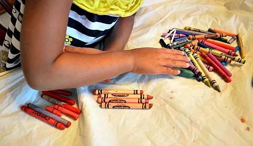 gather  crayons