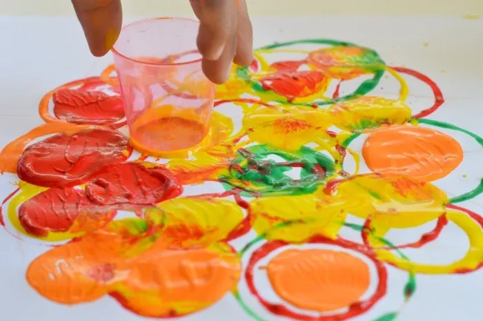 printing fall tree with cups
