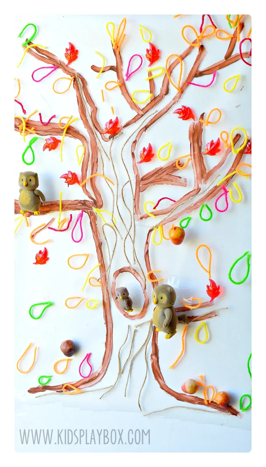 sticky fall tree art