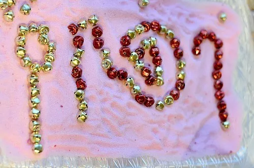 jingle bell art on salt