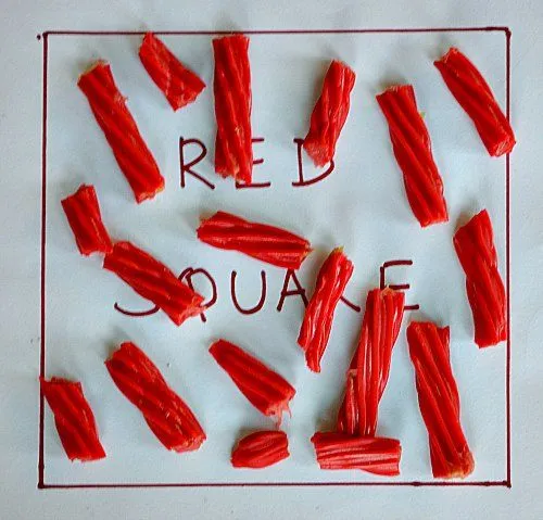 licorice learning with red twizzlers