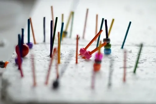 beads matches fine motor play