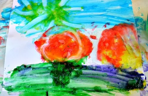 cornstarch art work