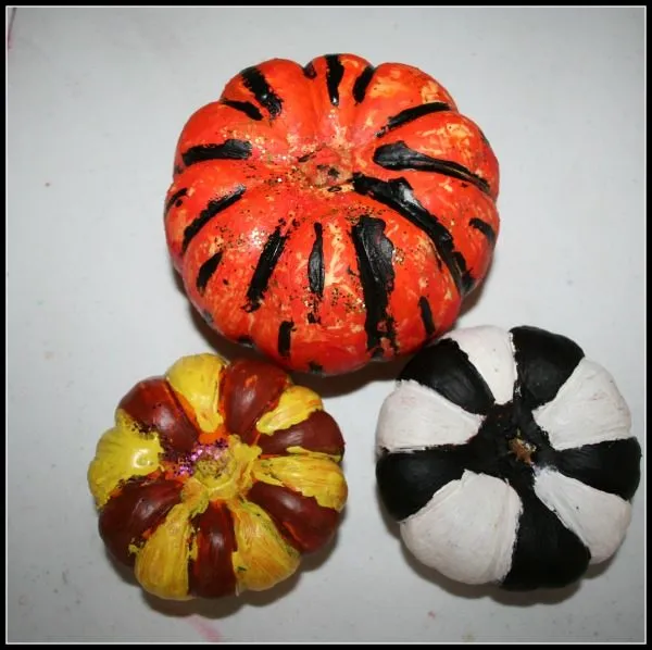 Animal Pumpkins: Tiger, Giraffe and Zebra