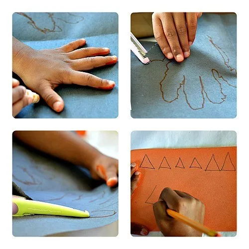 process of making spooky hands