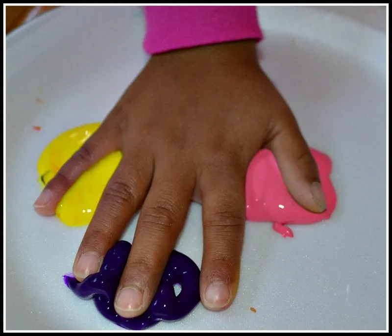 rainbow hand print for homemade christmas cards