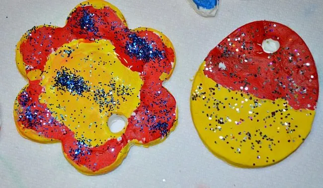 lower easter crafts with cornstarch clay