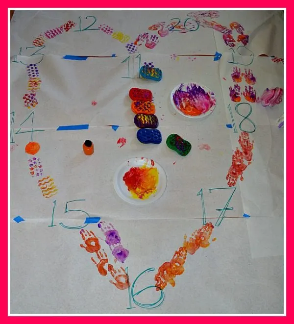 valentine's day fun with painting heart