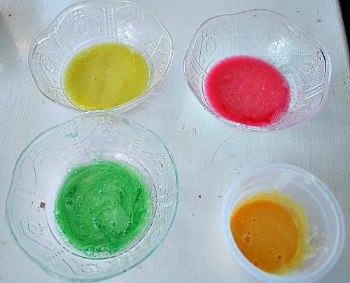 fall  glowing colored glue