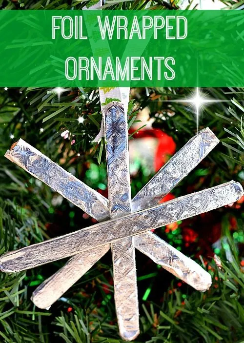 foil wrapped christmas ornaments