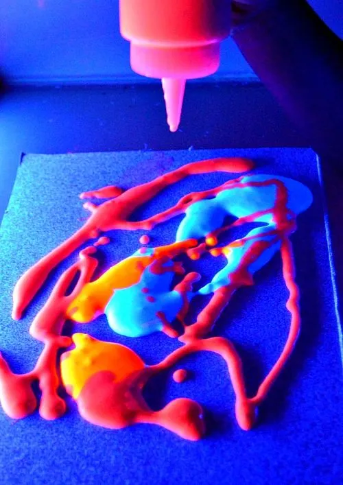 homemade glow art