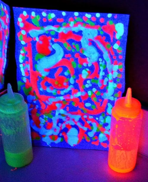 puffed glowing puffy paint
