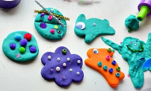creatures with homemade playdough