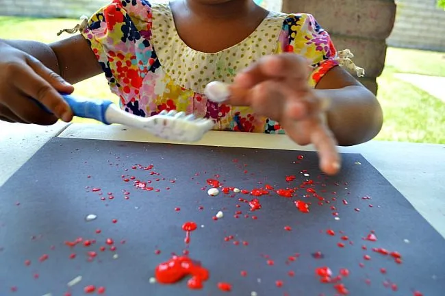 flick paint as art