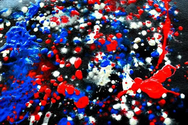 red white abd blue art