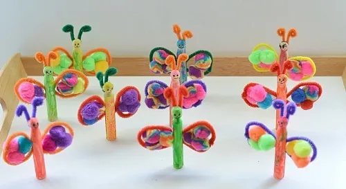 makeclothespin butterflies kids craft