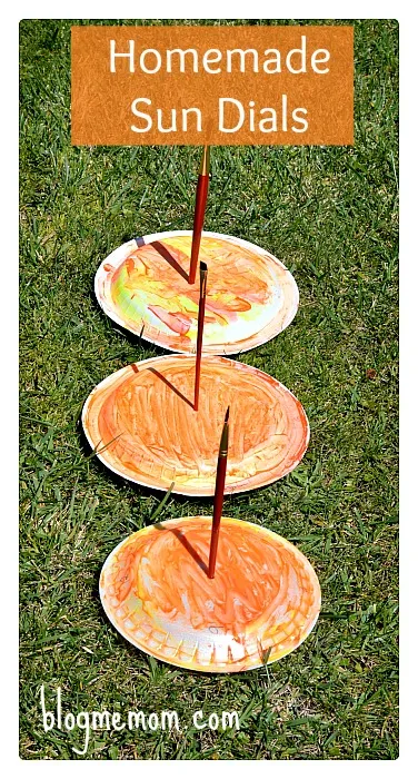 Homemade Sun Dials for kids