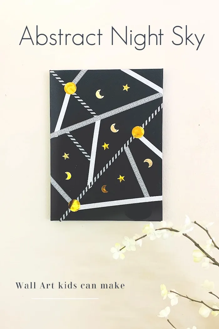 night sky craft wall art kids can make