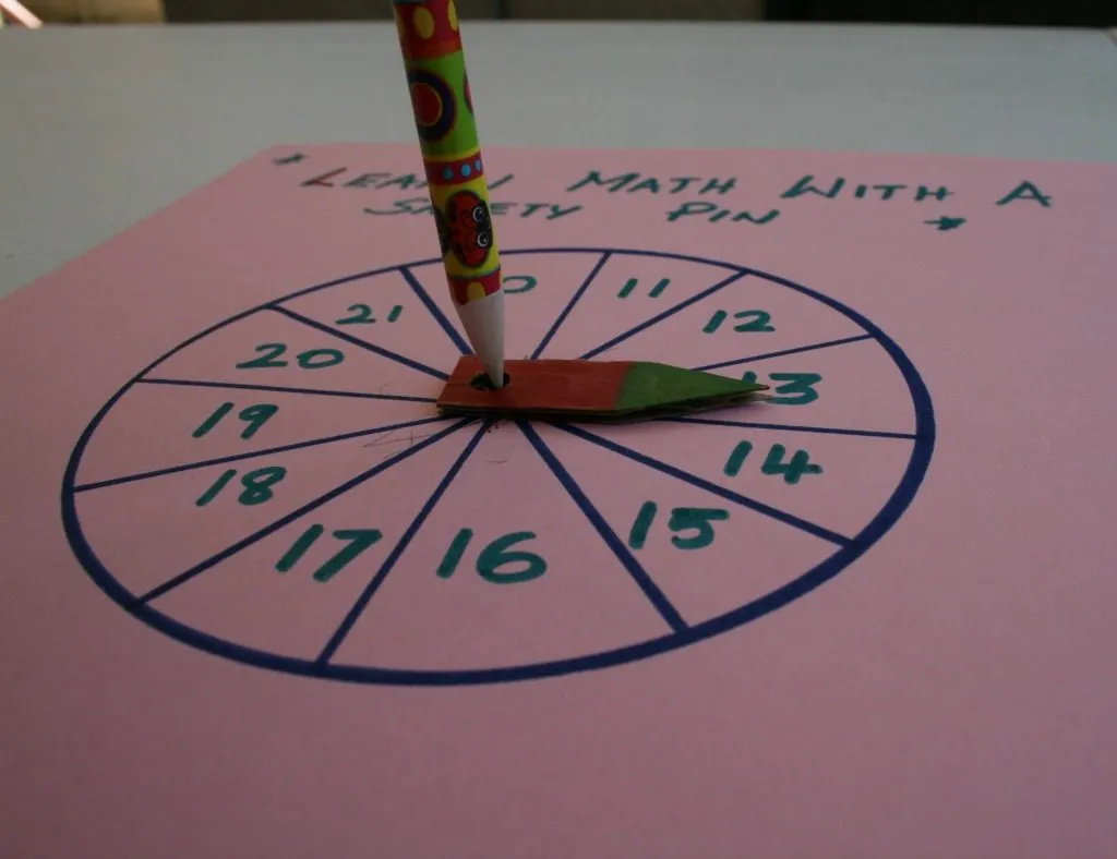 Number Wheel Math With a Safety Pin