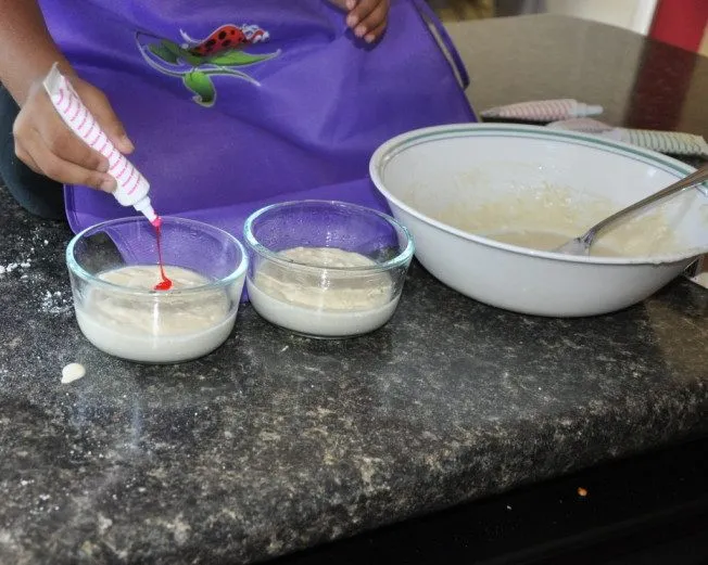 Pink, Purple and Green Pancakes