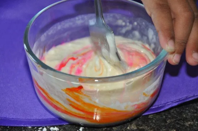 Pink, Purple and Green Pancakes