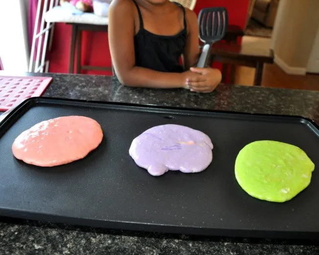Pink, Purple and Green Pancakes