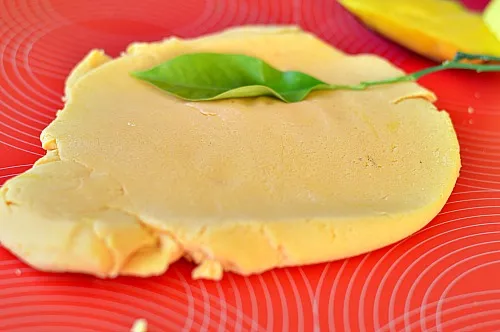 homemade playdough with mango