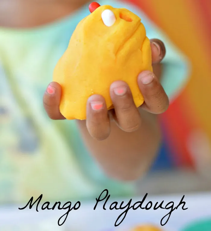 sweet smelling mango playdough