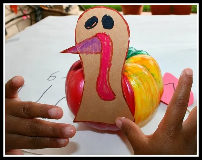 Number Turkey Pumpkin Craft