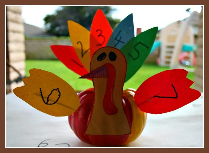 Number Turkey Pumpkin Craft