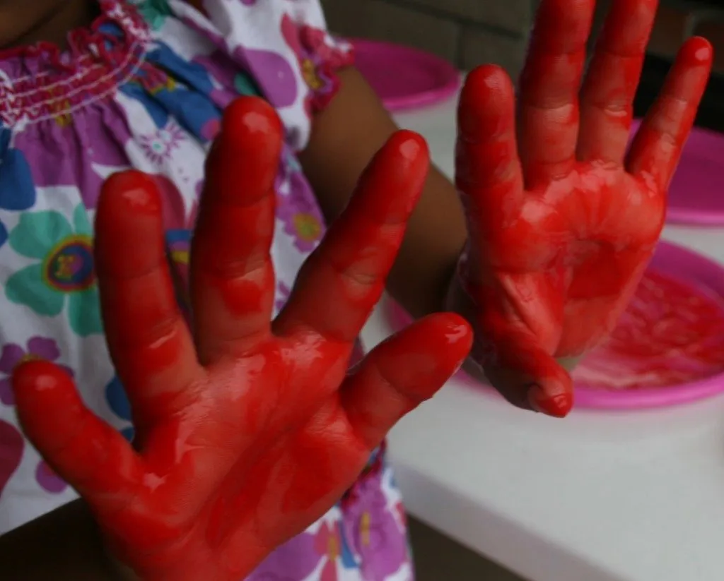 Hold-Hands Color Mixing Handprints