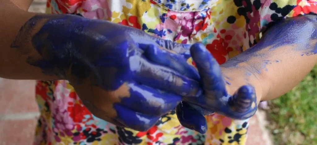 Hold-Hands Color Mixing Handprints