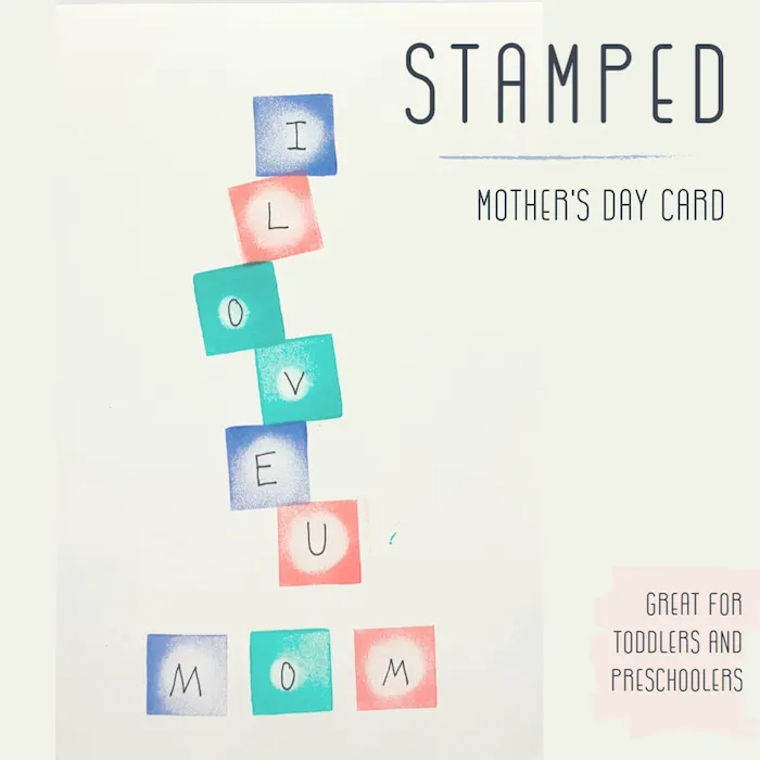Mother's day cards kids can make using stamps