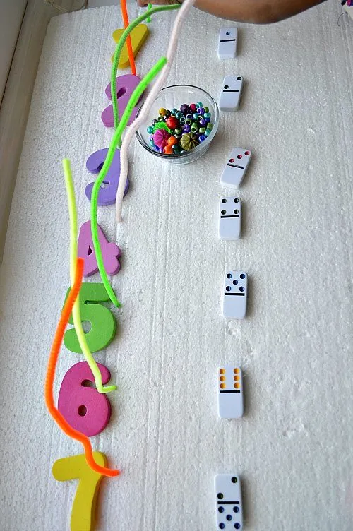 math games with foam numbers