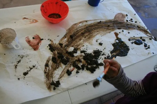 Dirt Painting and Finger Dot Painting