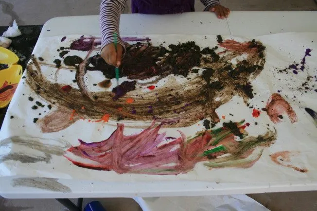 Dirt Painting and Finger Dot Painting