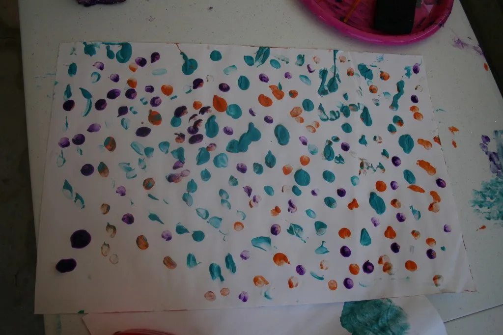 Dirt Painting and Finger Dot Painting