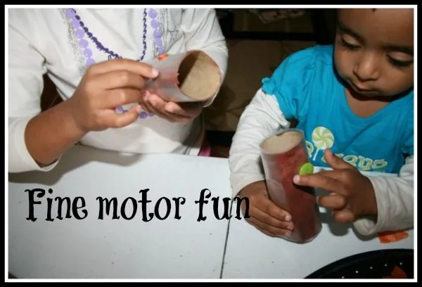 glitter tubes fine motor craft