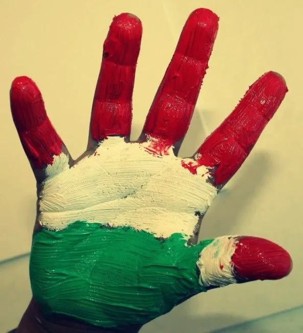 Patriotic Peacock Handprint