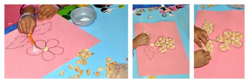 Pistachio Shell Flower and Frame Crafts