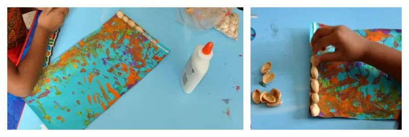 Pistachio Shell Flower and Frame Crafts