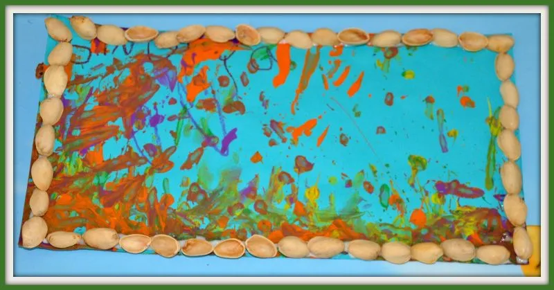 Pistachio Shell Flower and Frame Crafts