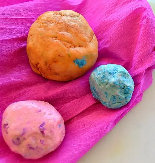 play dough with paper