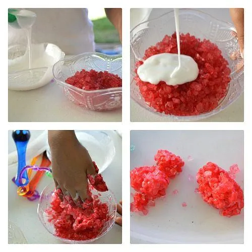 mixing the ingredients