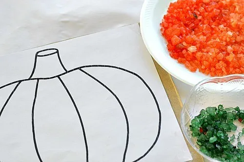 materials for pumpkin craft