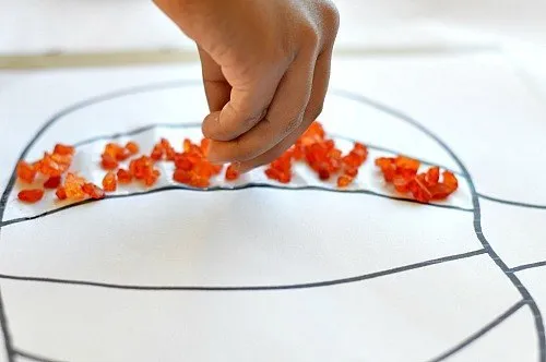 ice cream salt pumpkin craft
