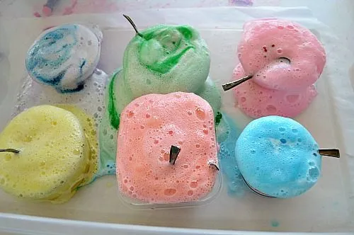 line up pale colored fizzes