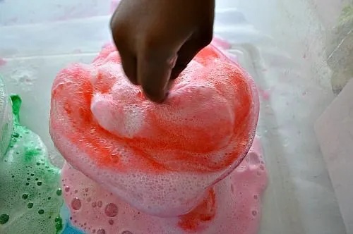 add food color to make brighter colors