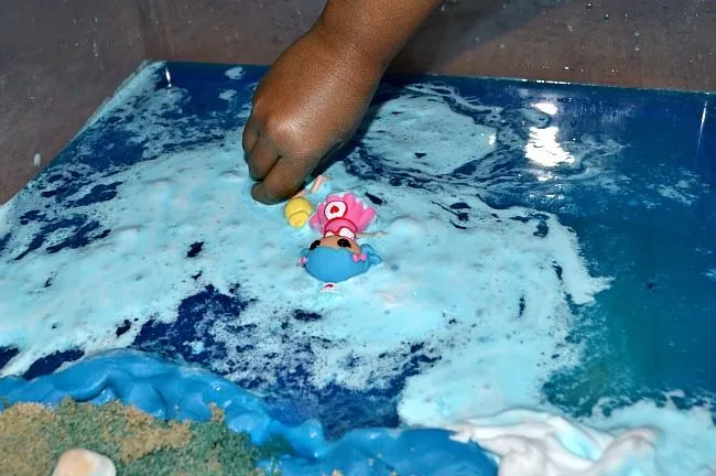 swimming beach sensory activity